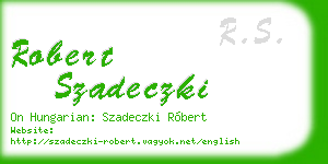 robert szadeczki business card